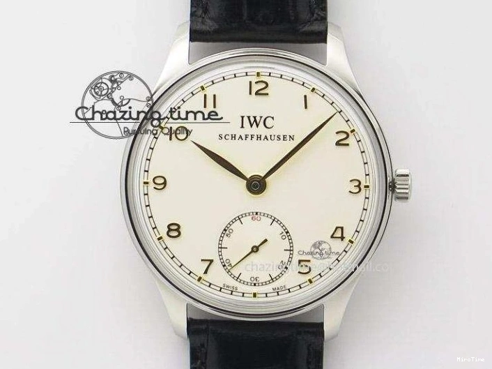 MIROTIME 0320 Portuguese Chrono SS ZF 1:1 Best Edition Gray Dial SS On Black Leather Strap A ZipUp 7215